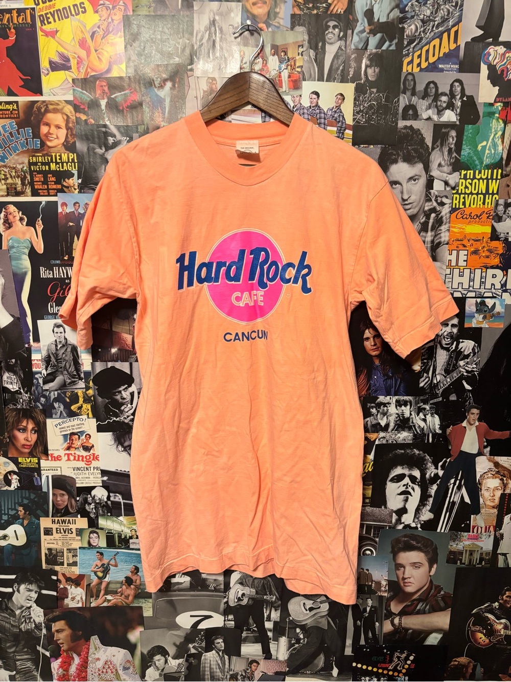Hard Rock Cafe Coral Pink Cancun Logo Tee